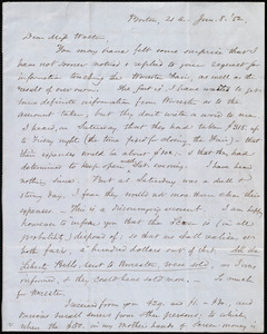 Letter from Samuel May, Boston, [Mass.], to Anne Warren Weston, Jan. 8, [18]52