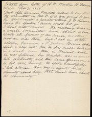 Extract of a letter to Deborah Weston] [manuscript