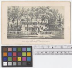 Cato's house on Old Post Road, erected 1712 and kept as a public house by him for 48 years / lith. for D.T. Valentine's Manual, 1853, by G. Hayward, 120 Water Street, N.Y.