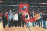 Photograph of UNLV Basketball Alumni Association honoring Lonnie Wright, 1990