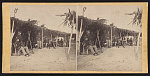 [Soldiers from the 134th Illinois Volunteer Infantry in front of tent at Columbus, Kentucky]