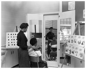 Anderson High School Student in Beautician Class