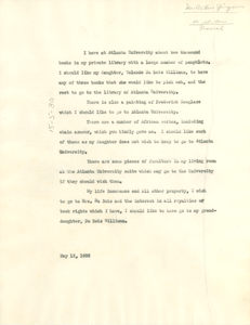 Series of small changes to make to W. E. B. Du Bois's will