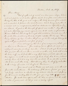 Letter from William Lloyd Garrison, Boston, [Mass.], to Mary Benson, Feb. 10, 1839