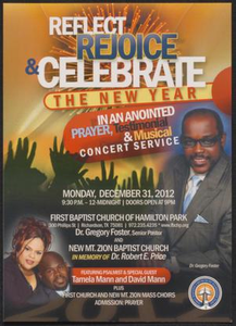 Flyer: Reflect, Rejoice, and Celebrate the New Year