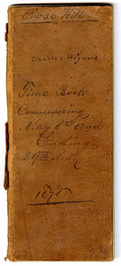 Rose Hill, Charles Heyward, Time Book, Commencing May 8th and Ending 29th July, 1878