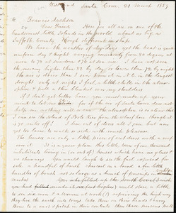 Letter from Theodore Parker, Santa Cruz, [California], to Francis Jackson, 1859 March 21