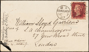 Letter from Eliza Wigham, 5 Gray Street, Edinburgh, [Scotland], to William Lloyd Garrison, 1867 [October] 5