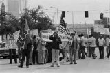 Marchers in a United Klans of America march in Mobile, Alabama.