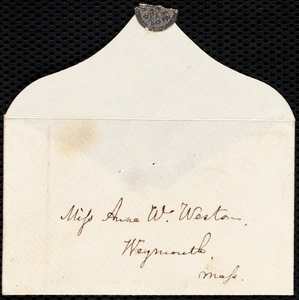 Letter from Samuel May, Anti Slavery Office, 21 Cornhill, Boston, [Mass.], to Anne Warren Weston, Feb. 16, 1849