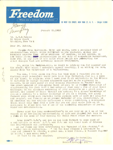 Letter from George B. Murphy, Jr. to W. E. B. Du Bois