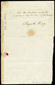 Incomplete letter to Augusta King] [manuscript