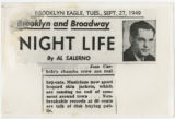 Brooklyn and Broadway night life, September 27, 1949