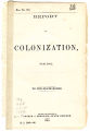 Report on colonization for 1863 to the state board