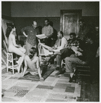 Thumbnail for Artist Romare Bearden conducting an art class in his studio with Marvin and Morgan Smith, James Yeargans and Bob Yeargans