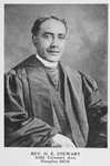 Rev. H. E. Stewart; 3362 Calumet Ave., Douglas 5219; Quinn's Chapel; S. E. Cor. 24th St. and Wabash Ave.; Victory 7930