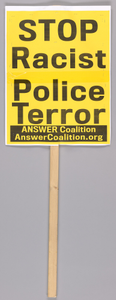 Thumbnail for Placard with "Stop the War on Black America" used at protests in Washington, DC