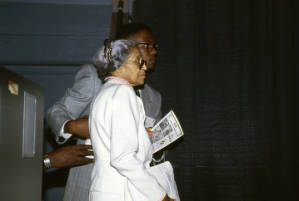 Rosa Parks at the annual meeting of the Southern Christian Leadership Conference (SCLC) in Birmingham, Alabama.