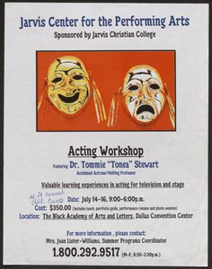 Flyer: Acting Workshop