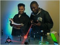 Students in physics lab