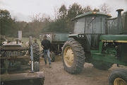 Kobe and Earl Datcher working on the family farm in Harpersville, Alabama.