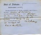 Montgomery County, Alabama Slave Holder Affidavits: August 29, 1861