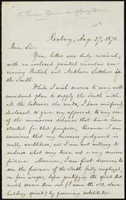 Letter to] Dear Sir [manuscript