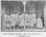 Girls' Domestic Science Class; [Denton Industrial School]; J. C. Briscoe, teacher