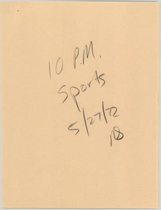 News Script: Sports