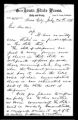 Letter, from John P. Irish, Iowa City, Iowa to Charles Henry Hardin, July 24, 1876