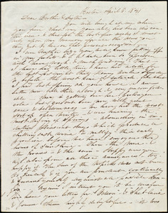 Thumbnail for Incomplete letter from Caroline Weston, Boston, [Mass.], to Maria Weston Chapman and Henry Grafton Chapman, April 5, 1841