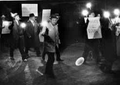 Unknown mourners in the funeral procession for Reverend Bruce W. Klunder