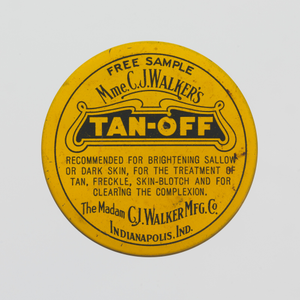 Tin for Madam C. J. Walker's "Tan-Off"