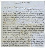 Letter, Elizabeth Wier to Mary Elizabeth Wier, 4/11/1861