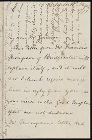 Letter to] My dear Mr. Garrison [manuscript