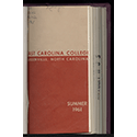 Cover and title page of East Carolina College 1961 Summer session course catalog