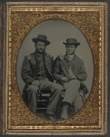 [Two unidentified soldiers in Union uniforms with cigars]