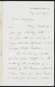 Letter to] My dear Mr. Garrison [manuscript