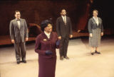 Connie Oates, Charles Goad, David Alan Anderson, and Lynne Perkins in a scene from the play Rosa Parks and the Montgomery bus boycott