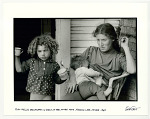 Robin Melville and children in front of her humble home, Pyramid Lake, Nevada. May 1967