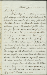 Letter from William Lloyd Garrison, Boston, [Mass.], to Helen Eliza Garrison, June 22, 1865