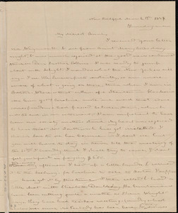 Letter from Deborah Weston, New Bedford, [Mass.], to Anne Warren Weston, March 14th [through 15th], 1839, Thursday morn[ing] [through Friday]