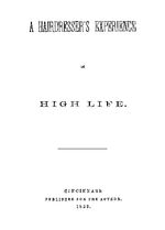 A hairdresser's experience in high life