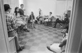 Thumbnail for Staff meeting at the Southern Courier office in the Frank Leu Building in Montgomery, Alabama.