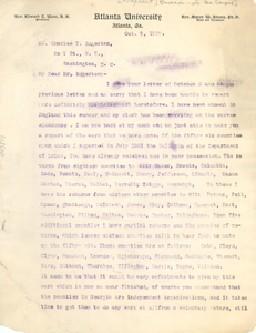 Thumbnail for Letter from W. E. B. Du Bois to the United States Census Office [fragment]