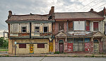 The graffiti-laced, abandoned short block of buildings in downtown Chester, Pennsylvania, a close-in Philadelphia suburb that, incorporated in 1682, is the oldest city in the commonwealth, as Pennsylvania and Virginia call their states. Once a manufacturing and shipbuilding titan, Chester fell upon hard times in the 20th Century after waves of southern African-Americans moved to town in search of jobs, touching off racial unrest and massive "white flight" to fancier suburbs