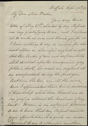 Letter to] My Dear Miss Weston [manuscript