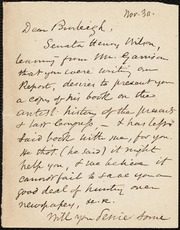 Letter to] Dear Burleigh [manuscript