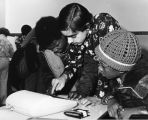 Educational Opportunity Program students work on their pre-engineering skills, 1975-1976