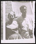 [Rosa Parks and Stokely Carmichael outside Rev. Albert Cleage's Central Congregational Church in Detroit, late 1960s]